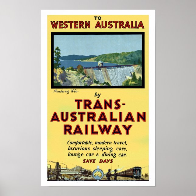 Póster Ferrocarril Transaustraliano (Frente)