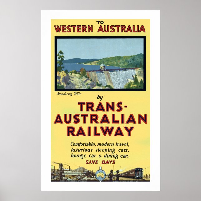 Póster Ferrocarril Transaustraliano (Frente)