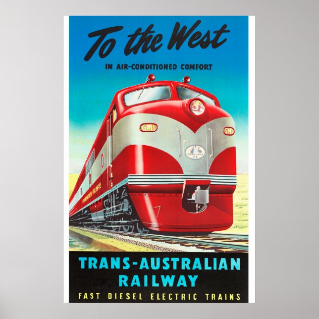 Póster Ferrocarril Transaustraliano (Frente)