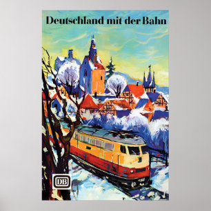 Póster Ferrocarriles Alemanes Alemania en Tren (19