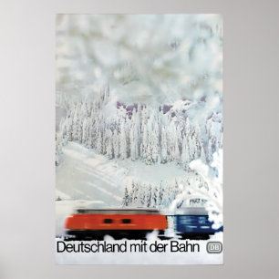 Póster Ferrocarriles Alemanes -Alemania en Tren- D