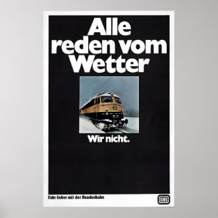 Póster Ferrocarriles Alemanes Todos hablan de