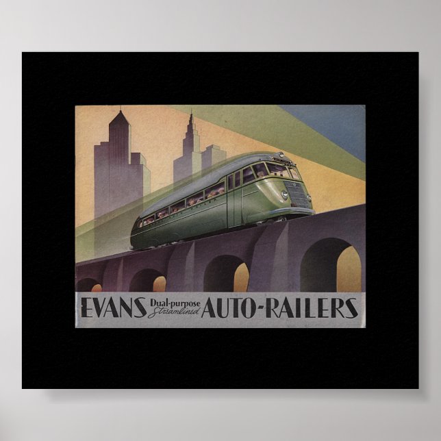 Póster Ferrocarriles Automáticos de Evans en los años 193 (Frente)