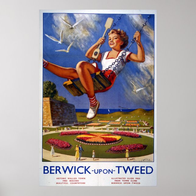 Póster Ferrocarriles británicos Berwick-upon-Tweed (Frente)