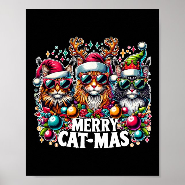 Póster Ferry Catmas Cat-mas Crew Navidades Divertidos Gat (Frente)