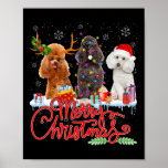 Póster Ferry Christmas Poodle Dogs Santa Reindeer Light P<br><div class="desc">Ferry Christmas Poodle Dogs Santa Reindeer Light Pajamas</div>