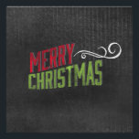 Póster Ferry Christmas Red Green Chalkboard Art<br><div class="desc">arte de pizarra para navidades</div>