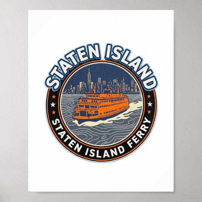Póster Ferry de Staten Island - Pasaje del amanecer (Frente)
