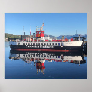 Póster Ferry Loch Riddon, amarrado en Rothesay, Escocia