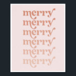Póster Ferry Merry Merry Color rosa Fade Vintage Retro Fo<br><div class="desc">Ferry Merry Merry Color rosa Fade Vintage Retro Font</div>