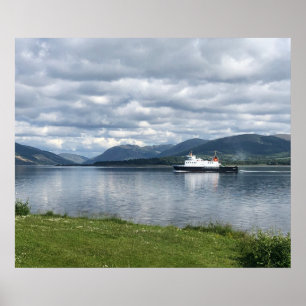 Póster Ferry navegando en la bahía de Rothesay, Isla de B