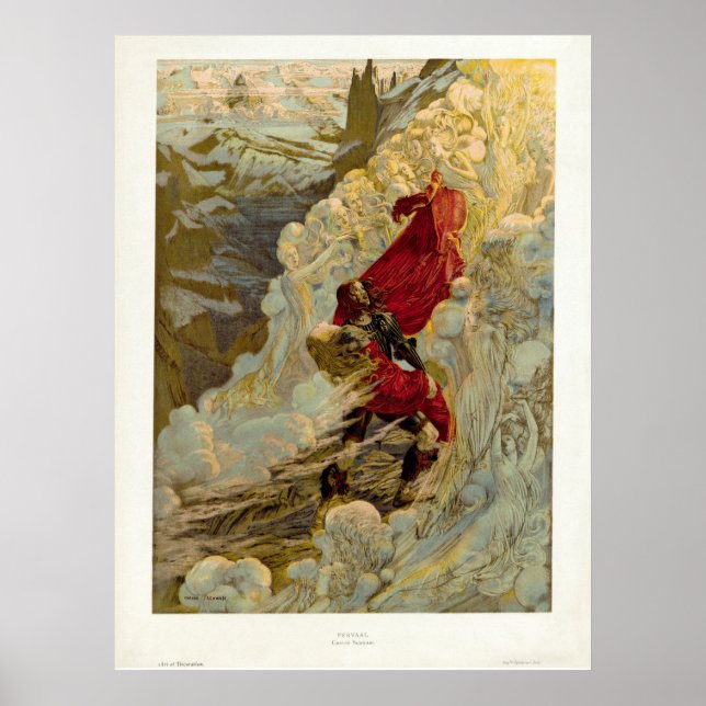 Póster Fervaal antiguo, una ópera de Vincent d'Indy (Frente)