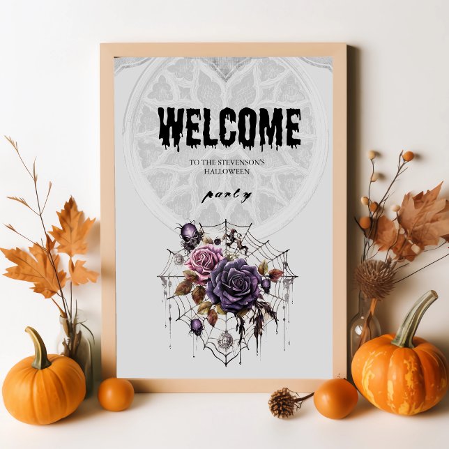Póster Festejos góticos rosas y fiesta de Halloween (Subido por el creador)