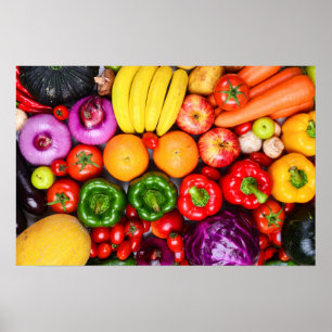 Póster Festín de colores - Poster de frutas y verduras fr