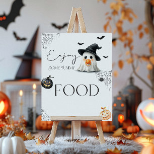 Póster Festín de comida en Baby Shower Halloween