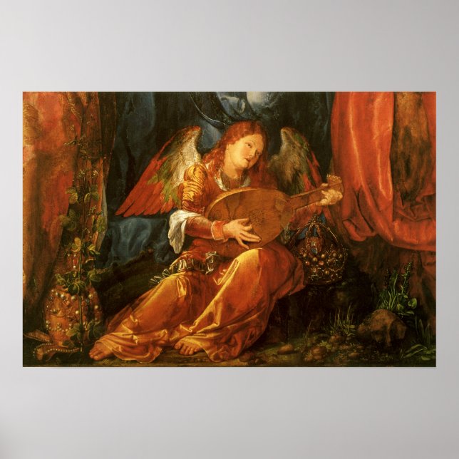 Póster Festín del Ángel de las Garlands Rosa por Albrecht (Frente)