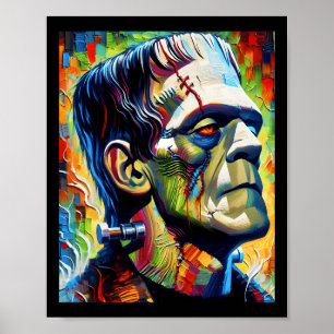 Póster Festín Frankenstein Y Festividad De Halloween