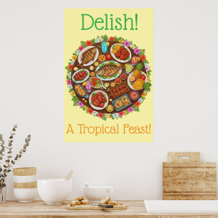 Póster Festín Tropical