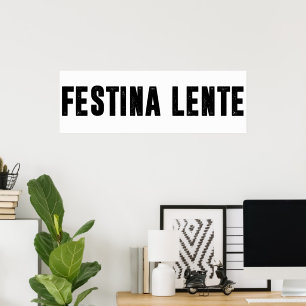 Póster festina lente