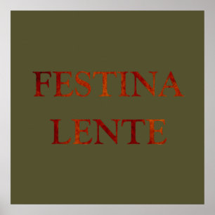 Póster festina lente