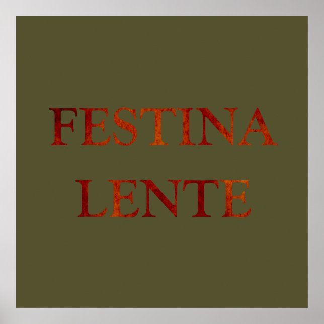 Póster festina lente (Frente)
