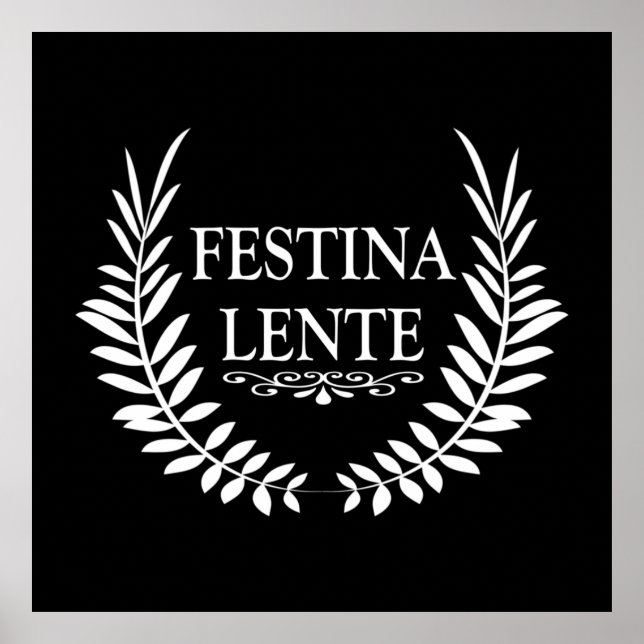 Póster festina lente (Frente)