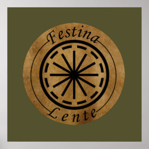 Póster Festina lente
