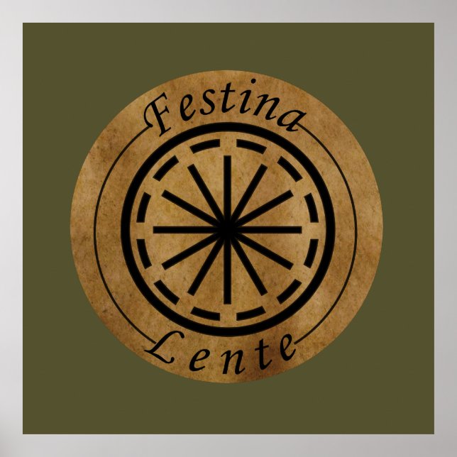 Póster Festina lente (Frente)