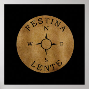 Póster festina lente