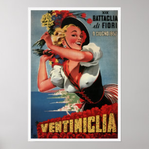PÓSTER FESTIVAL DE BATALLA PARA FLORES 1957