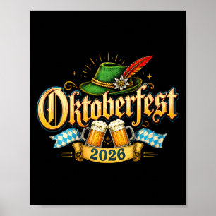 Póster Festival de cerveza bávara alemana para mujeres 20