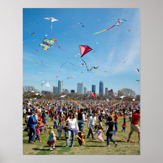 Póster Festival de Cometas Zilker Park 3 - Austin Texas (Frente)