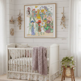 Póster Festival de Flores Vintage por Elsa Beskow