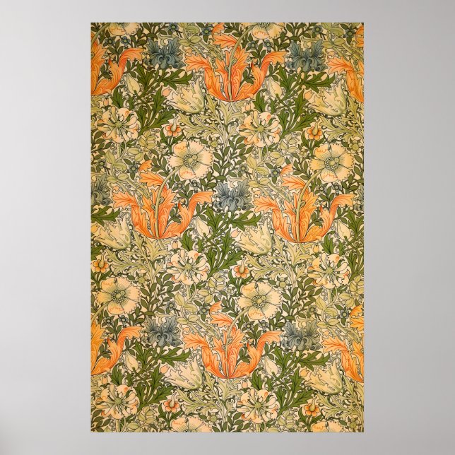 Póster Festival de Flores William Morris Spring Compton (Frente)