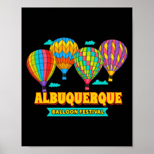 Póster Festival de Globos de Albuquerque Nuevo México Fie