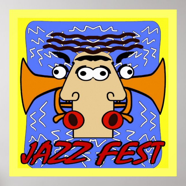 Póster Festival de Jazz Cubism Face y Horn (Frente)
