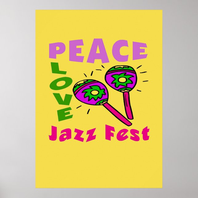 Póster Festival de Jazz de amor por la paz (Frente)