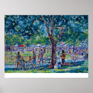 PÓSTER FESTIVAL DE JUNIO - PARQUE DE RUEDAS DE ANN ARBOR