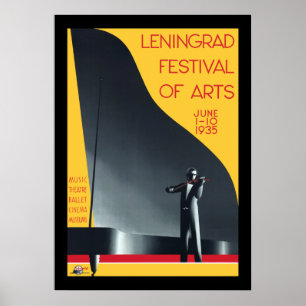 Póster Festival de Leningrad de los artes