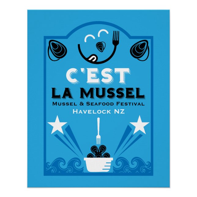 Póster Festival de Mejillones y Mariscos (Anverso)