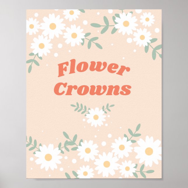 Póster Festival de música Daisy Flower Crown Print (Frente)