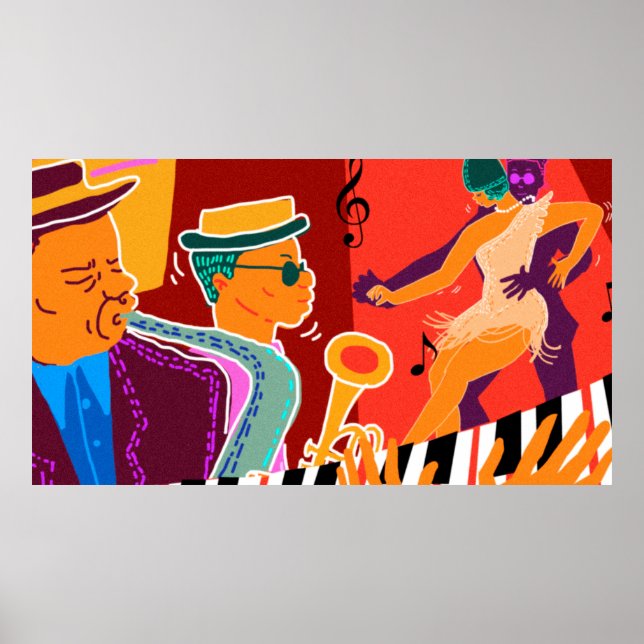 Póster Festival de música de contraste retro (Frente)