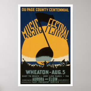 Póster Festival de Música del Condado, 1939. Publicidad V