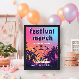 Póster Festival de Música | Rótulo Merch, un dulce festiv