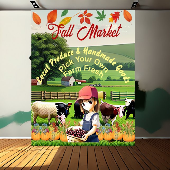 Póster Festival de Otoño Escoge Tu Propia Granja De Produ (Pick Your Own Farm Fresh)
