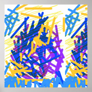 Póster Festival de pintura abstracta moderna salpicada