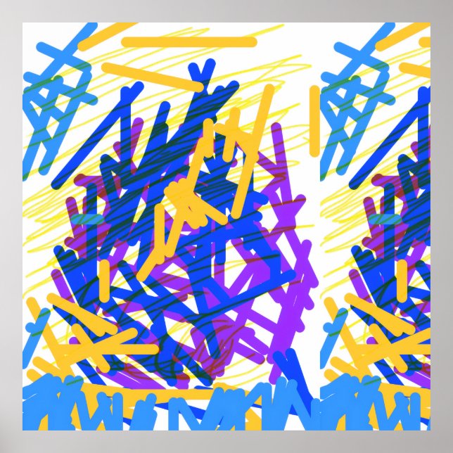 Póster Festival de pintura abstracta moderna salpicada (Frente)