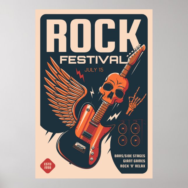 Póster Festival de rock (Frente)