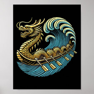 Póster Festival del Bote Dragón Carreras de Bote Dragón