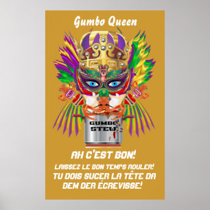 Póster Festival Gumbo Reina Poster 38"x 60" Consejos de v